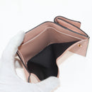 FENDI Zucca Canvas Trifold Wallet Leather Pink Gold Auth BA6630M-12