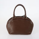 BALLY Hand Bag Leather 3 Set Brown Black Bordeaux Auth BA6632-3