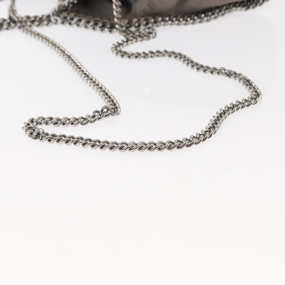Stella MacCartney Chain Falabella Bag Suede Gray Silver 371223 Auth BA6633
