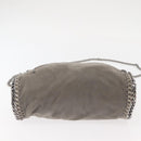 Stella MacCartney Chain Falabella Bag Suede Gray Silver 371223 Auth BA6633-6