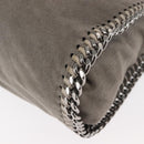Stella MacCartney Chain Falabella Bag Suede Gray Silver 371223 Auth BA6633-17