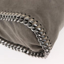Stella MacCartney Chain Falabella Bag Suede Gray Silver 371223 Auth BA6633-18