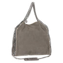 Stella MacCartney Chain Falabella Bag Suede Gray Silver 371223 Auth BA6633-1