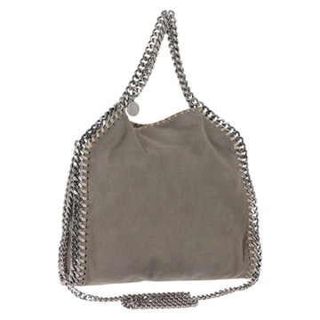 Stella MacCartney Chain Falabella Bag Suede Gray Silver 371223 Auth BA6633