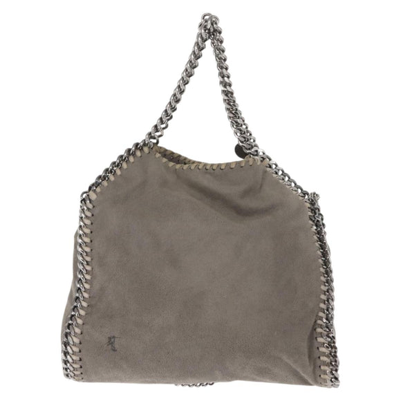 Stella MacCartney Chain Falabella Bag Suede Gray Silver 371223 Auth BA6633
