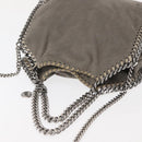 Stella MacCartney Chain Falabella Bag Suede Gray Silver 371223 Auth BA6633-7
