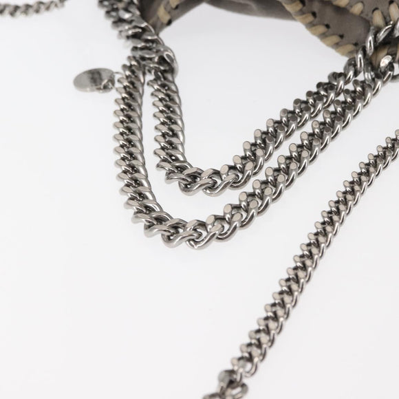 Stella MacCartney Chain Falabella Bag Suede Gray Silver 371223 Auth BA6633