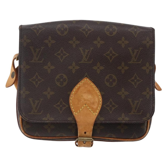 LOUIS VUITTON Monogram Cartouchiere MM Shoulder Bag M51253 LV Auth BA6638