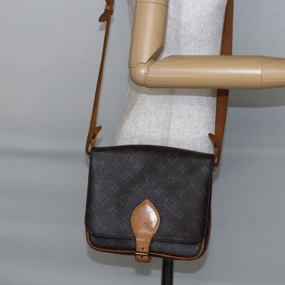 LOUIS VUITTON Monogram Cartouchiere MM Shoulder Bag M51253 LV Auth BA6638
