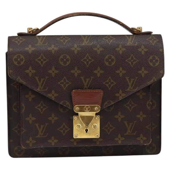 LOUIS VUITTON Monogram Monceau 28 Hand Bag M51185 LV Auth BA6649