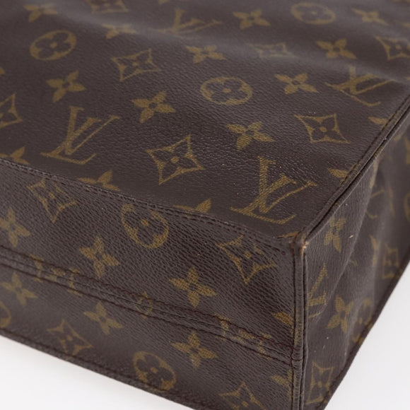 LOUIS VUITTON Monogram Sac Plat Hand Bag M51140 LV Auth BA6669