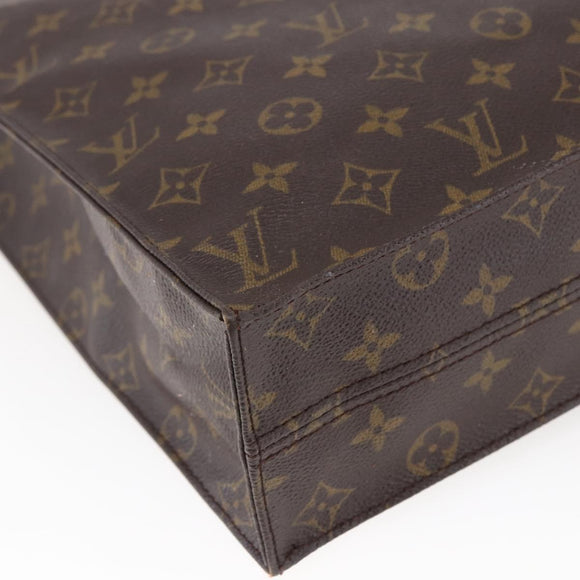 LOUIS VUITTON Monogram Sac Plat Hand Bag M51140 LV Auth BA6669