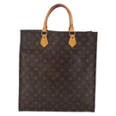 LOUIS VUITTON Monogram Sac Plat Hand Bag M51140 LV Auth BA6669-2