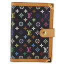LOUIS VUITTON Multicolor Agenda PM Day Planner Cover Black R20895 LV Auth BA6675-2