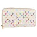 LOUIS VUITTON Monogram Multicolor Zippy Wallet Wallet White M60241 Auth BA6676-1