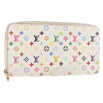 LOUIS VUITTON Monogram Multicolor Zippy Wallet Wallet White M60241 Auth BA6676