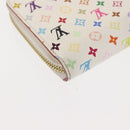 LOUIS VUITTON Monogram Multicolor Zippy Wallet Wallet White M60241 Auth BA6676-15