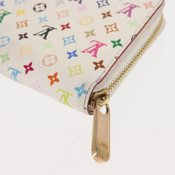 LOUIS VUITTON Monogram Multicolor Zippy Wallet Portemonnee Wit M60241 Auth BA6676