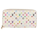 LOUIS VUITTON Monogram Multicolor Zippy Wallet Portemonnee Wit M60241 Auth BA6676-13