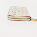 LOUIS VUITTON Monogram Multicolor Zippy Wallet Wallet White M60241 Auth BA6676-4