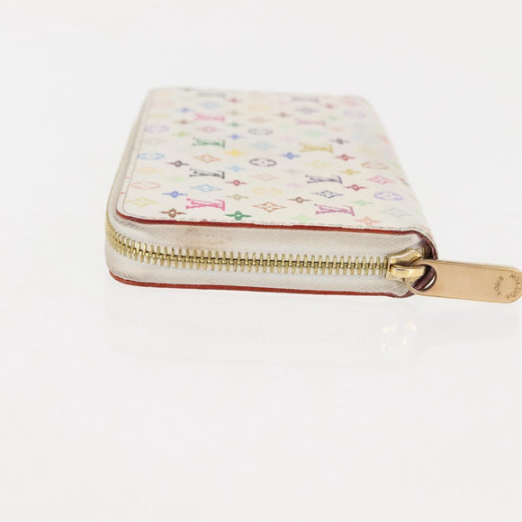 LOUIS VUITTON Monogram Multicolor Zippy Wallet Portemonnee Wit M60241 Auth BA6676