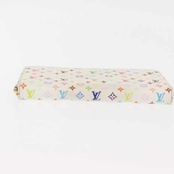 LOUIS VUITTON Monogram Multicolor Zippy Wallet Portemonnee Wit M60241 Auth BA6676