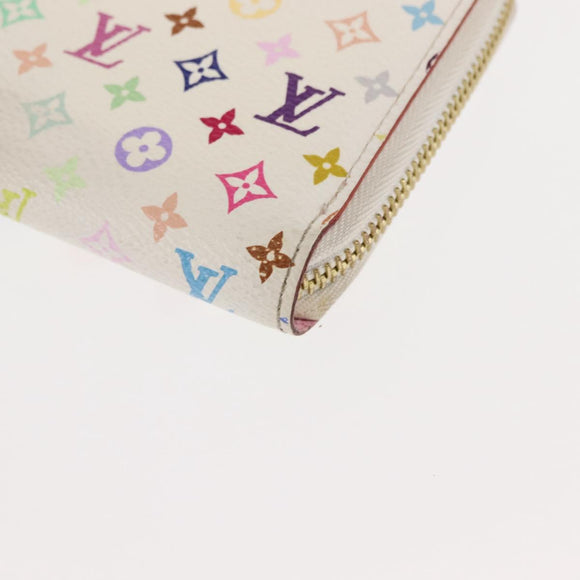 LOUIS VUITTON Monogram Multicolor Zippy Wallet Portemonnee Wit M60241 Auth BA6676