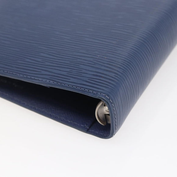 LOUIS VUITTON Epi Agenda MM Day Planner Cover Blue Myrtille R2004G Auth BA6678