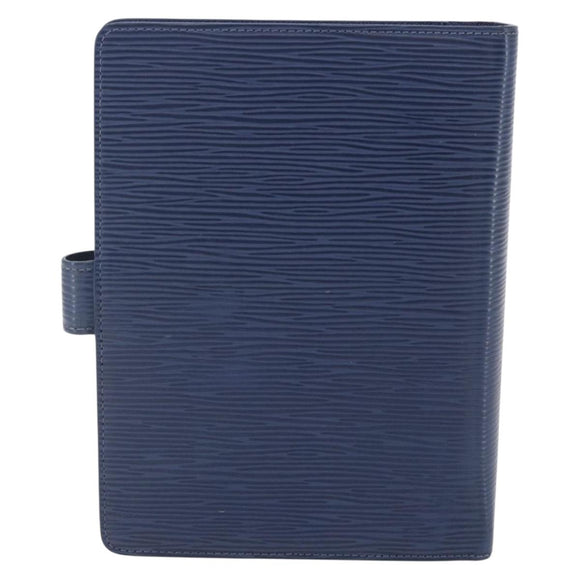 LOUIS VUITTON Epi Agenda MM Day Planner Cover Blue Myrtille R2004G Auth BA6678