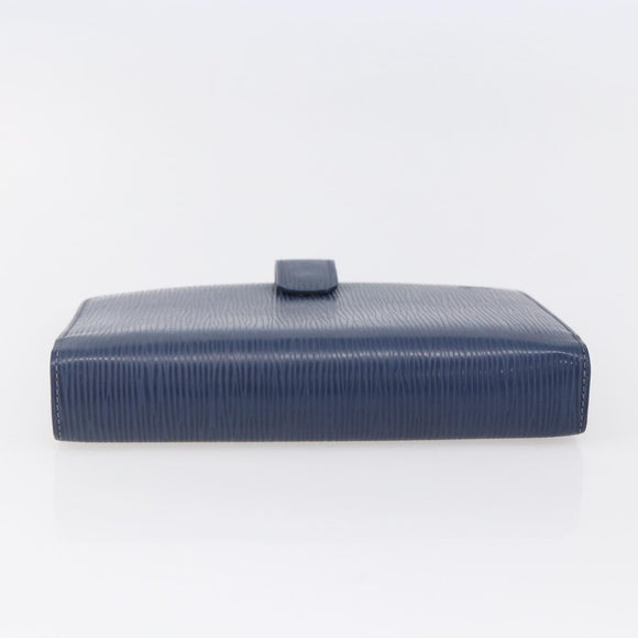 LOUIS VUITTON Epi Agenda MM Tagesplaner Hülle Blau Myrtille R2004G Auth BA6678