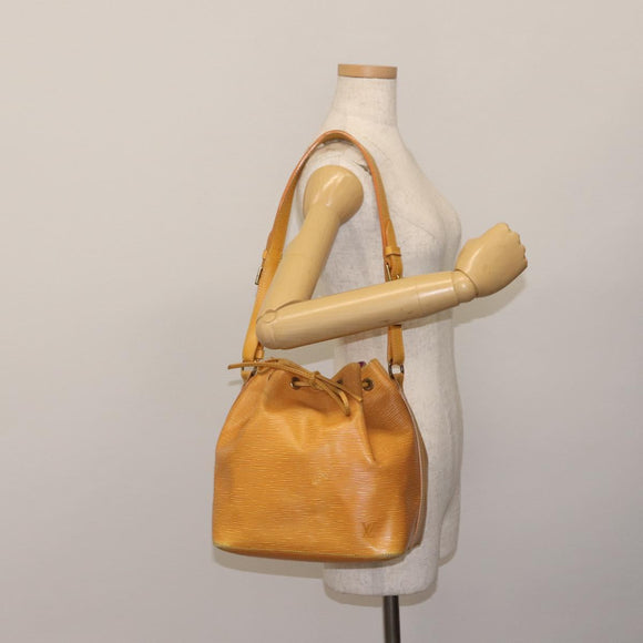 LOUIS VUITTON Epi Petit Noe Shoulder Bag Yellow M44109 LV Auth BA6680
