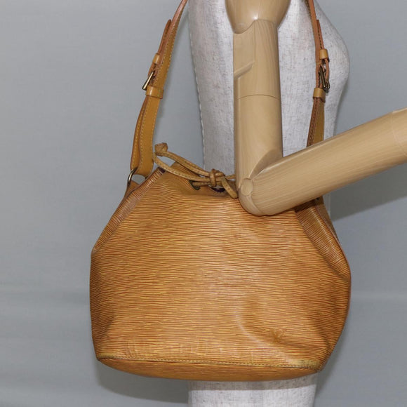 LOUIS VUITTON Epi Petit Noe Shoulder Bag Yellow M44109 LV Auth BA6681
