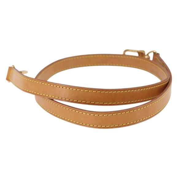 LOUIS VUITTON Shoulder Strap Leather 39.4"" Beige LV Auth BA6682
