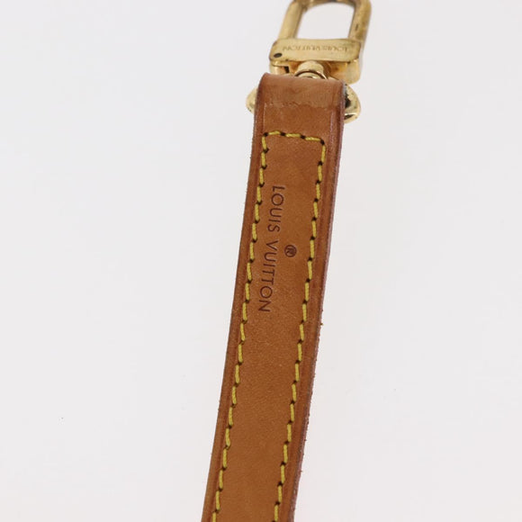 LOUIS VUITTON Shoulder Strap Leather 39.4"" Beige LV Auth BA6682
