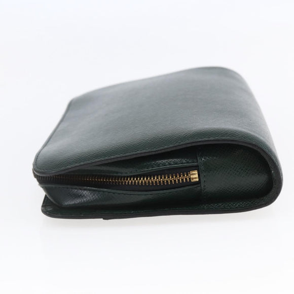 LOUIS VUITTON Taiga Baikal Clutch Bag Epicea M30184 LV Auth BA6683