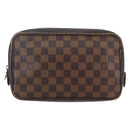 LOUIS VUITTON Damier Ebene Trousse Toilette Clutch Bag N47623 LV Auth BA6684-13