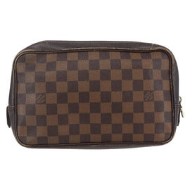 LOUIS VUITTON Damier Ebene Trousse Toilette Clutch Bag N47623 LV Auth BA6684 - 0