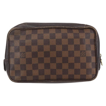 LOUIS VUITTON Damier Ebene Trousse Toilette Clutch Bag N47623 LV Auth BA6684 - 0