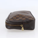 LOUIS VUITTON Damier Ebene Trousse Toilette Clutch Bag N47623 LV Auth BA6684-3