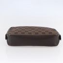 LOUIS VUITTON Damier Ebene Trousse Toilette Clutch Bag N47623 LV Auth BA6684-6