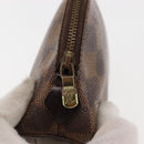 LOUIS VUITTON Damier Ebene Pochette Cosmetic PM Pouch N47516 LV Auth BA6685-8