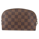 LOUIS VUITTON Damier Ebene Pochette Cosmetic PM Pouch N47516 LV Auth BA6685-2