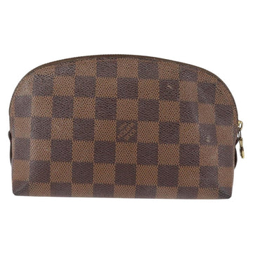 LOUIS VUITTON Damier Ebene Pochette Cosmetic PM Pouch N47516 LV Auth BA6685 - 0