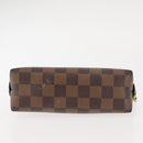 LOUIS VUITTON Damier Ebene Pochette Cosmetic PM Pouch N47516 LV Auth BA6685-6