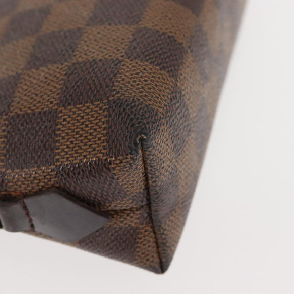 LOUIS VUITTON Damier Ebene Pochette Cosmetic PM Pouch N47516 LV Auth BA6685