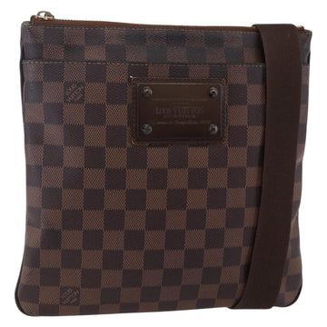 LOUIS VUITTON Damier Ebene Pochette Platt Brooklyn Bag N41100 LV Auth BA6686
