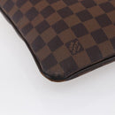 LOUIS VUITTON Damier Ebene Pochette Platt Brooklyn Bag N41100 LV Auth BA6686-16
