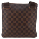 LOUIS VUITTON Damier Ebene Pochette Platt Brooklyn Bag N41100 LV Auth BA6686-2