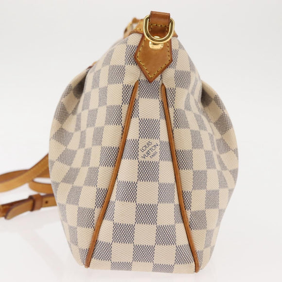 LOUIS VUITTON Damier Azur Siracusa PM Shoulder Bag N41113 LV Auth BA6689