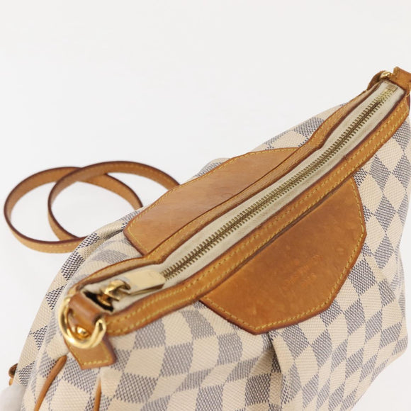 LOUIS VUITTON Damier Azur Siracusa PM Shoulder Bag N41113 LV Auth BA6689